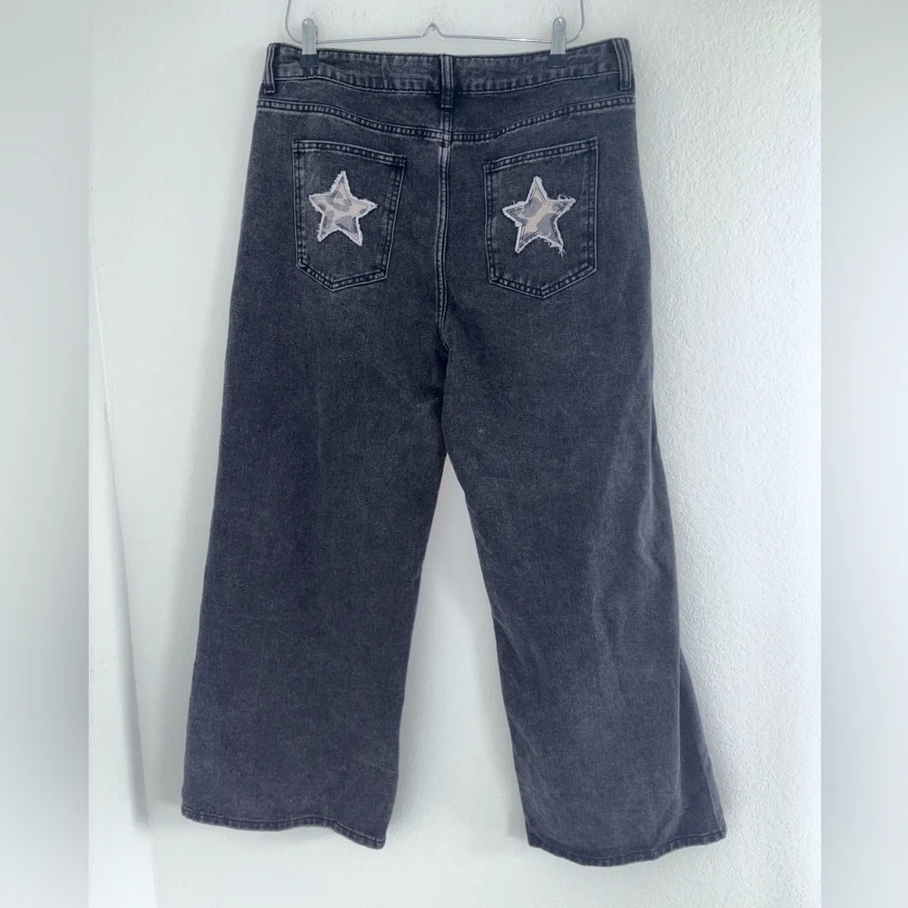 Y2K Star Pockets Wide Leg Denim ⭐️